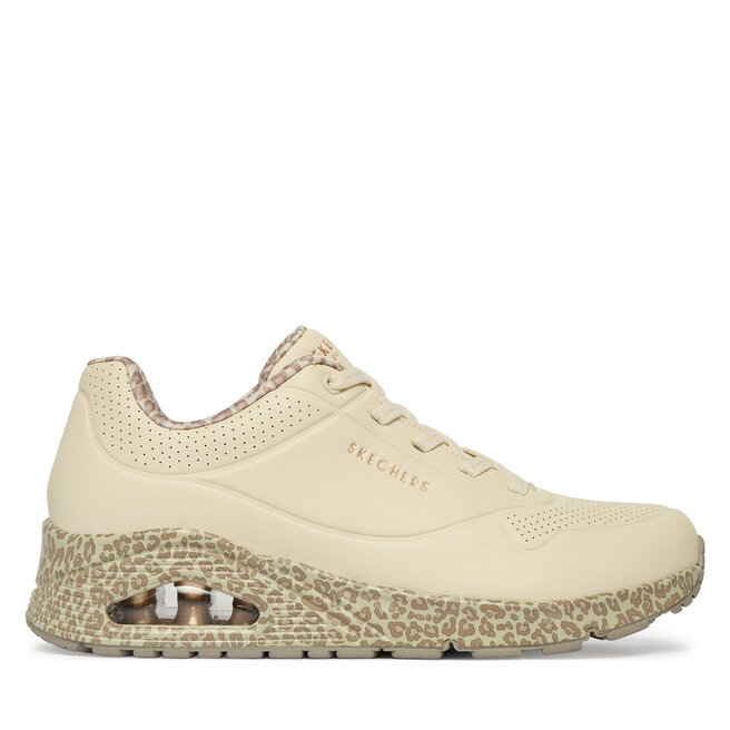 Sneakersy Skechers Uno - Safari Time 155412/WHLD Beżowy - kobiece