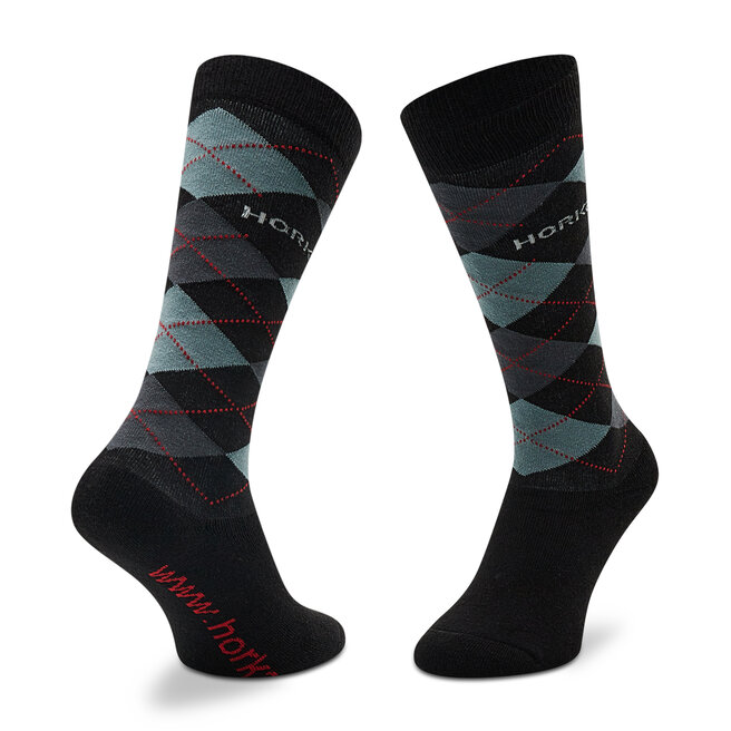 Horka 3 pares de calcetines altos unisex Horka Riding Socks 145450-0000-0206 Ch Black/Grey