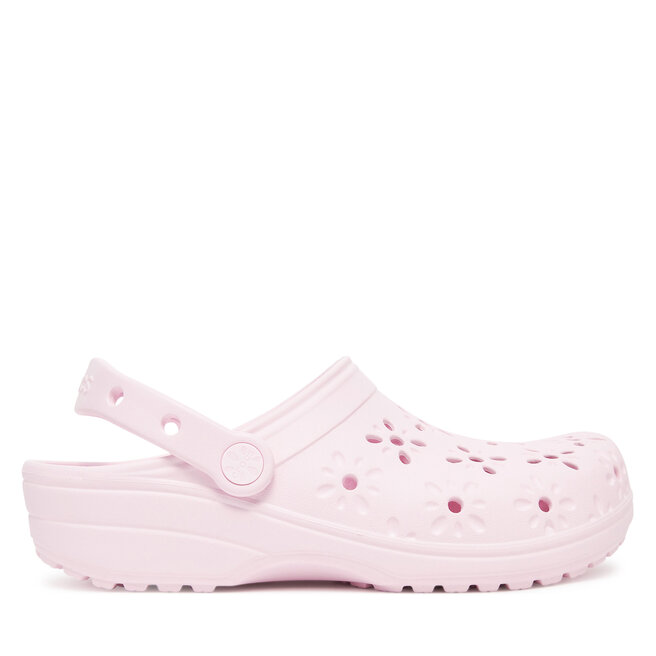 Klapki Crocs Classic Floral Cut Out Clog - Różowy