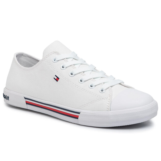Tommy Hilfiger Tornacipő Tommy Hilfiger Low Cut Lace-Up Sneaker T3X4-30692-0890 D White 100