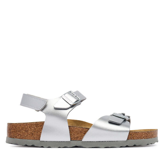 Sandały Birkenstock Rio As Flowers 1031702 D Srebrny - dziewczęce