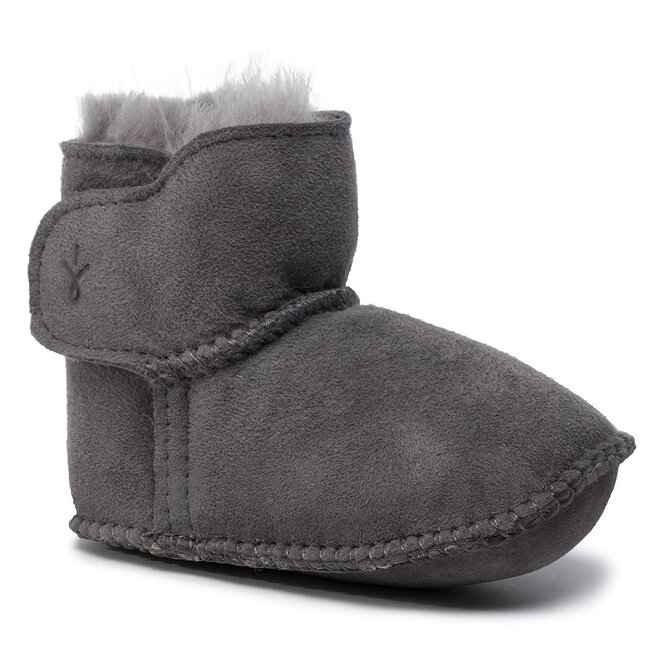 EMU Australia Boty EMU Australia Baby Bootie B10310 Charcoal