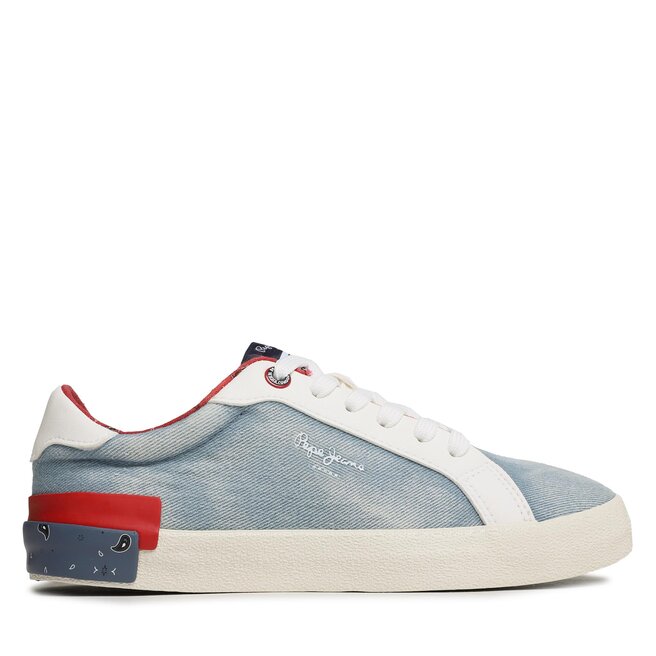 Sneakersy Pepe Jeans Kenton Denim W - Niebieski