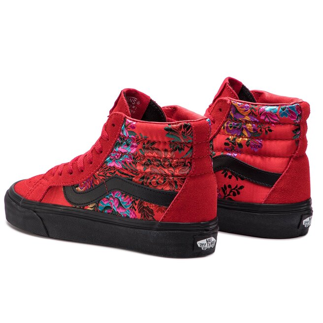 red satin vans