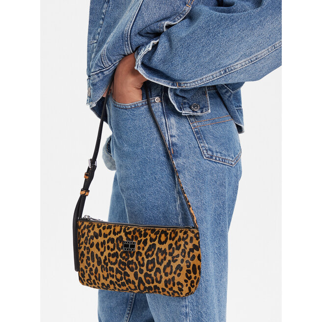 Torebka Tommy Jeans Tjw Must Leopard Shoulder Bag AW0AW18008 Pomarańczowy -