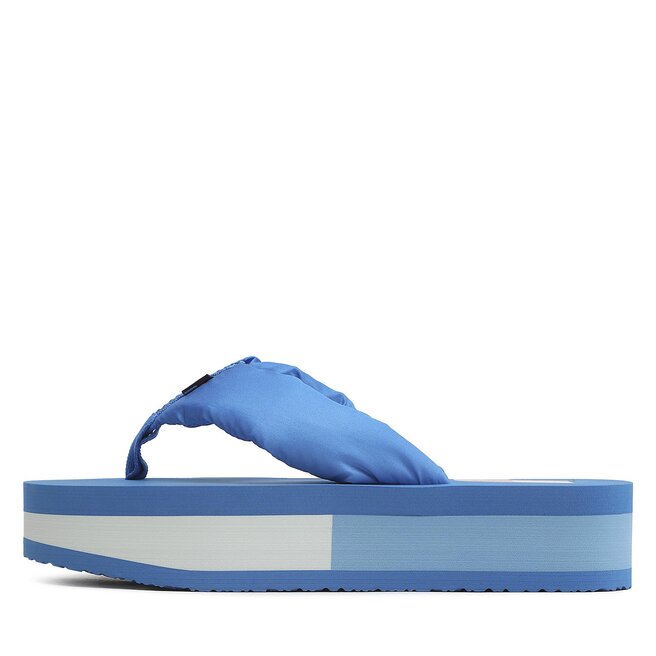 Tommy Jeans Žabky Tommy Jeans Webbing Mid Beach Sndl Nw Strip EN0EN02114 Deep Sky Blue C2P