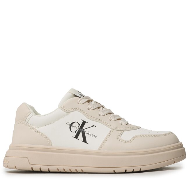 Calvin Klein Jeans Сникърси Calvin Klein Jeans Low Cut Lace-Up Sneaker V3X9-80552-1355 M Beige/Milk A360