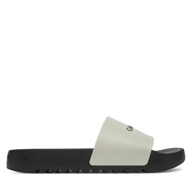 Klapki Calvin Klein Chunky Pool Slide Rub HM0HM01063 Biały -