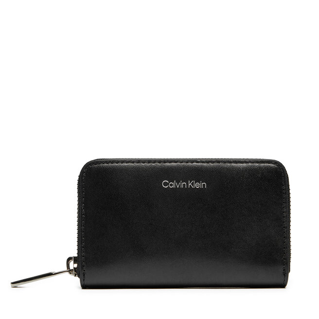 Duży Portfel Męski Calvin Klein Ck Glow Short Z/A 4cc W/Coin - Czarny