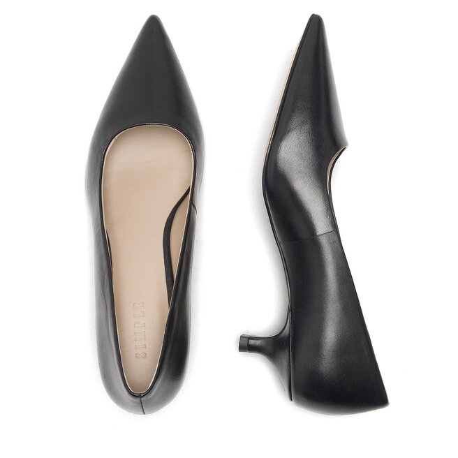 Simple Pantofi cu toc subțire Simple 104515 Negru