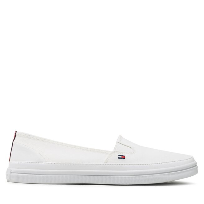 Textilskor Tommy Hilfiger Essential Kesha Slip On FW0FW07121 White