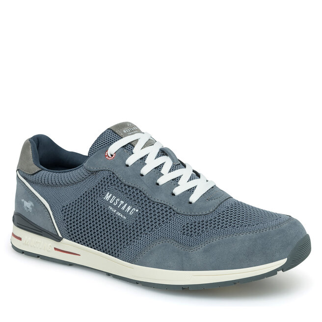Scarpe Da Ginnastica Uomo MUSTANG 4106-317 - Sneaker In Similpelle Con Allacciatura, Moda E Comfort