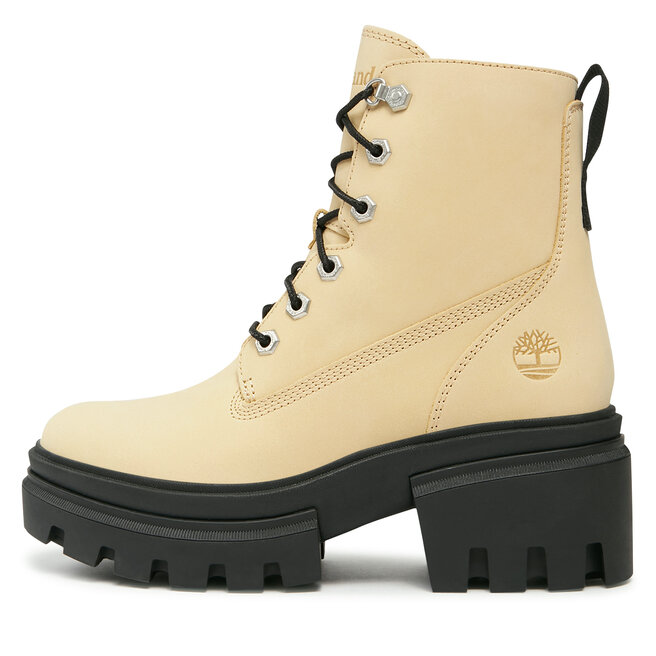 Timberland Polokozačky Timberland Everleigh Boot 6In Laceup TB0A61PZEF61 Light Yellow Nubuck