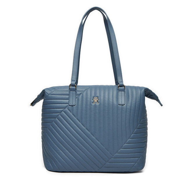 Torebka Tommy Hilfiger Poppy Reform Tote Qu - Niebieski