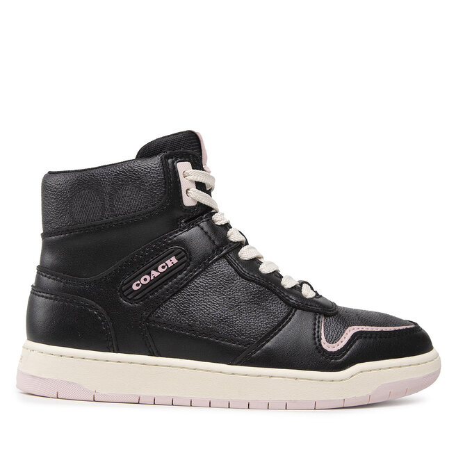 Sneakersy Coach Hi Top Coated Canvas - Czarny