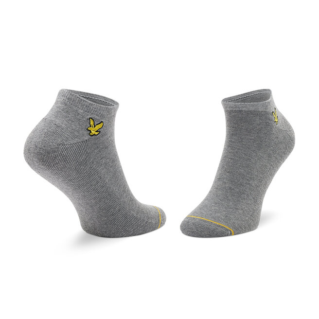 Lyle & Scott Súprava 3 párov vysokých ponožiek unisex Lyle & Scott Ross 5193 Bright White/Grey Marl/Black