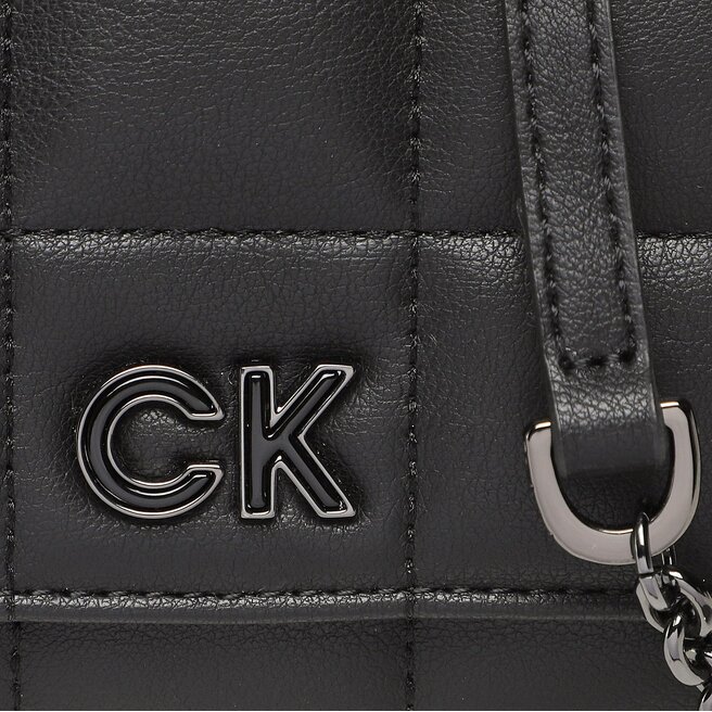 Calvin Klein Kabelka Calvin Klein Re-Lock Quilt Trifold Md W/Strap K60K610476 BAX