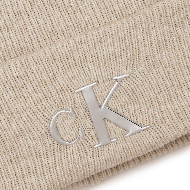 Gorro Calvin Klein Jeans Minimal Monogram Beanie K60K611542 Plaza Taupe PED | Sommermützen
