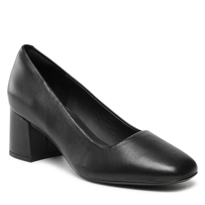 Pantofi Clarks Sheer55 Court 261614154 Black Leather