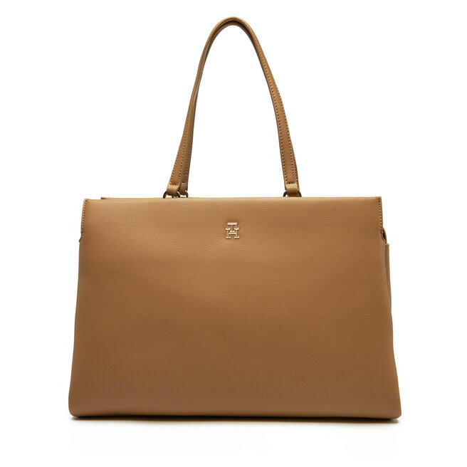 Torebka Tommy Hilfiger Th Legacy Tote - Brązowy