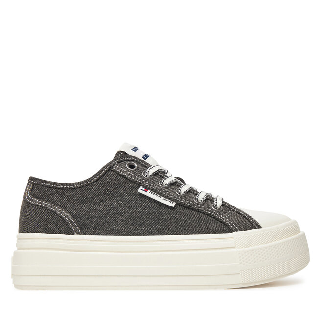 Sneakersy Tommy Jeans Tjw Foxing Flatform Lc - Czarny