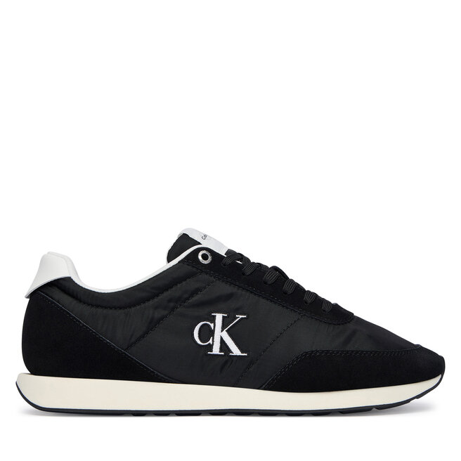 Sneakersy Calvin Klein Jeans Retro Runner Ess Mix Mat YM0YM01361 Czarny - męskie