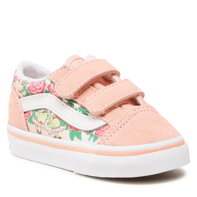 Vans pink deals velcro