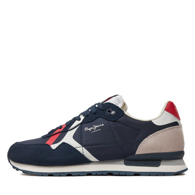 Pepe Jeans Brit Road M Sneaker – Retro Laufschuh Für Herren Mit Lederdetails