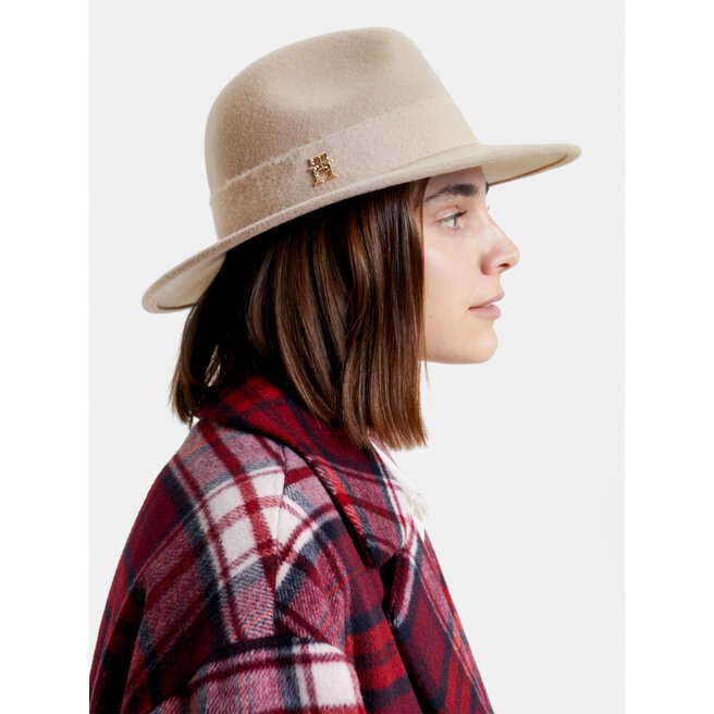 Tommy Hilfiger Kalap Tommy Hilfiger Limitless Chic Fedora AW0AW15298 Merino ABO