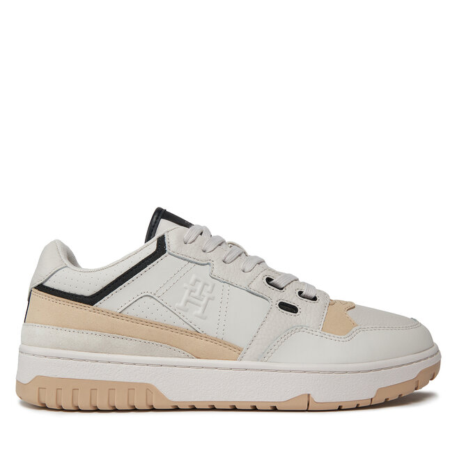 Sneakersy Tommy Hilfiger Th Basket Street Lth - Beżowy