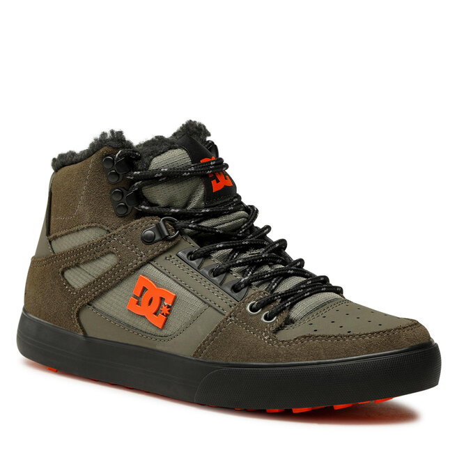 Sneakers DC Pure High-Top Wc Wnt ADYS400047 Dusty Olive/Orange(Doo) ADYS400047 imagine noua