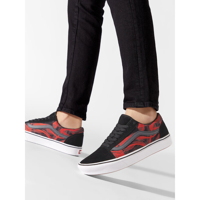 Tenis Vans Comfycush Old After Dark/black/red Novos N38.5