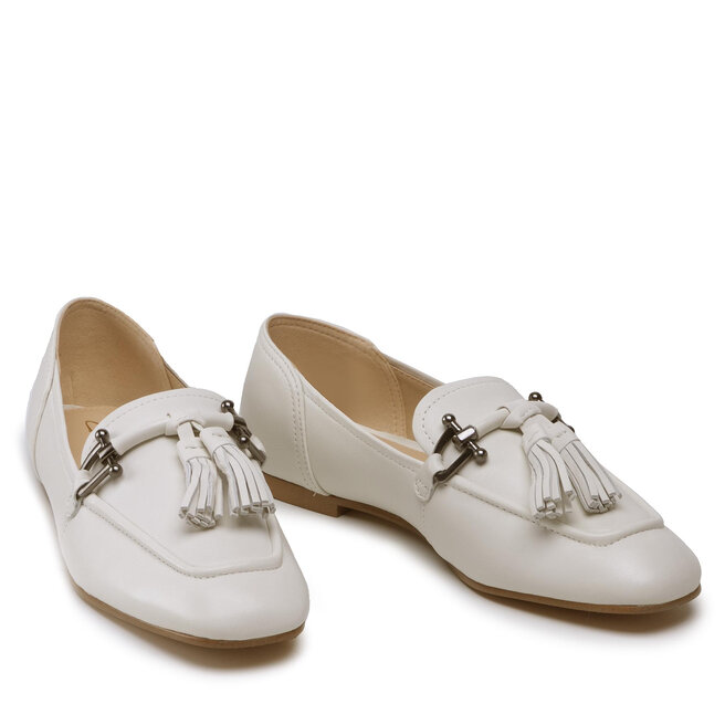 Clarks Loaferice Clarks Pure2 Tassel 261644224 White Leather