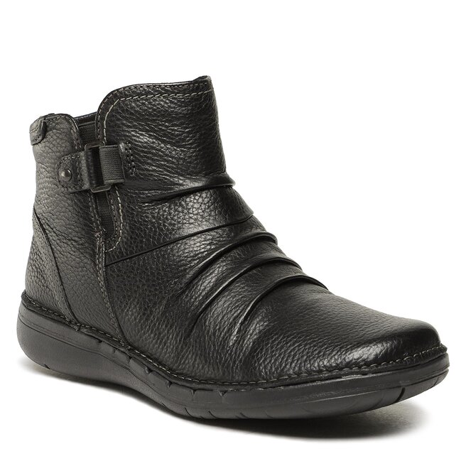 Μποτάκια Clarks Un Loop Top 261686734 Black Leather