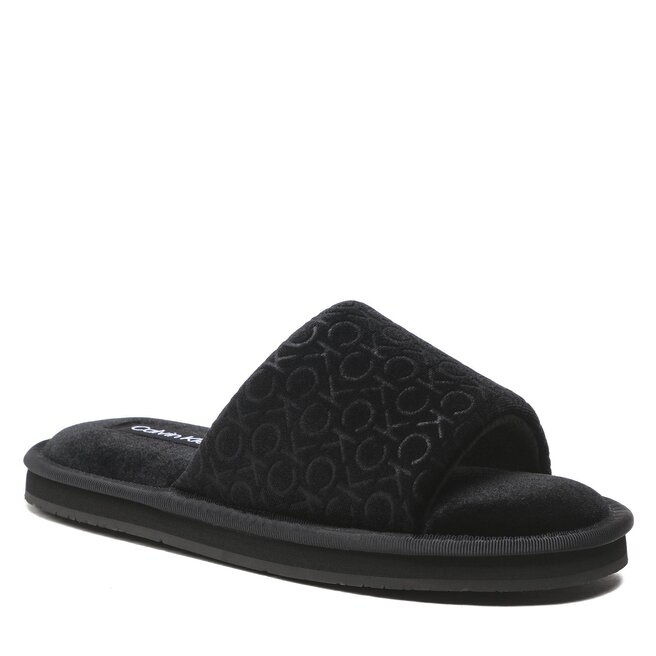 Papuci de casă Calvin Klein Slipper Flatform Sandal Vel HW0HW01540 Ck Black BEH BEH imagine noua gjx.ro