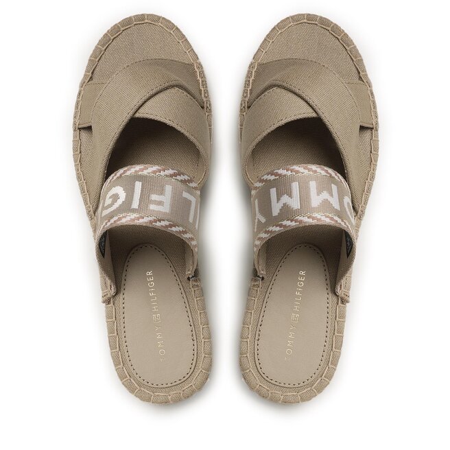 Tommy Hilfiger Espadrile Tommy Hilfiger Seasonal Webbing Sandal FW0FW07181 Sandalwood RBT