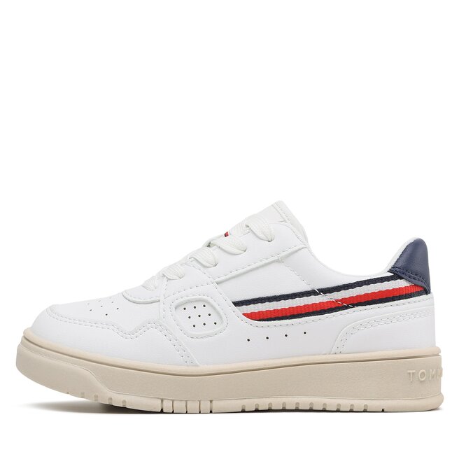 Tommy Hilfiger Sneakers Tommy Hilfiger Stripes Low Cut Lace-Up Sneaker T3X9-32848-1355 M White 100