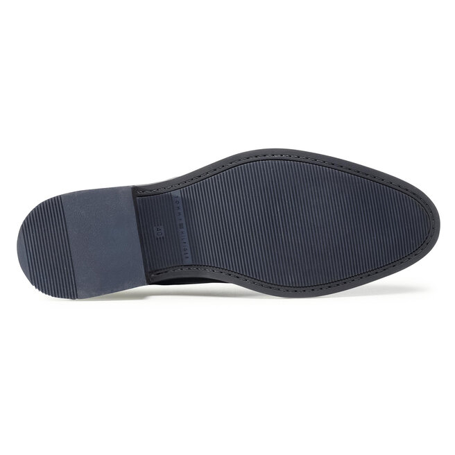 Halbschuhe Tommy Hilfiger Signature Hilfiger Leather Shoe FM0FM03115 Black BDS | eschuhe.de