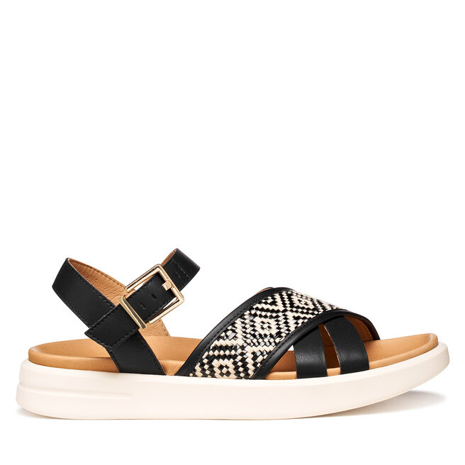 Sandały Geox D Xand 2S D65PAB 09B11 C9999 Czarny - kobiece