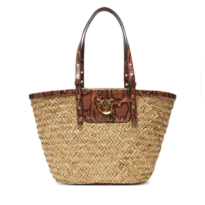 Torebka PINKO Love Summer Basket PE 25 PLTT 103324 - Beżowy