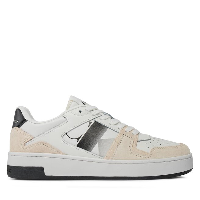 Sneakersy Calvin Klein Jeans Basket Cupsole Lace Mix Nbs Sat - Biały