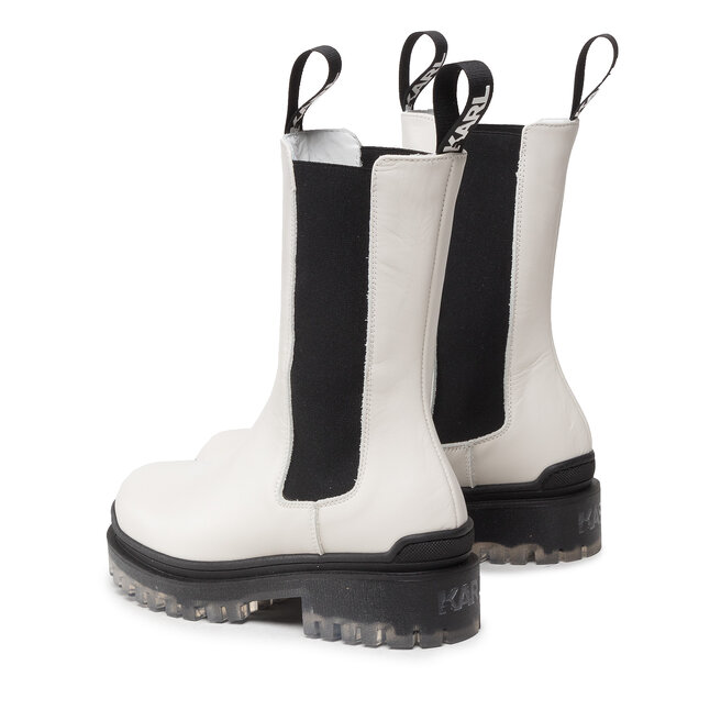 KARL LAGERFELD Боти тип челси KARL LAGERFELD KL41680 White Lthr