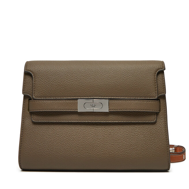 Torebka Tory Burch Lee Radziwill Pebbled Shoulder Bag - Zielony