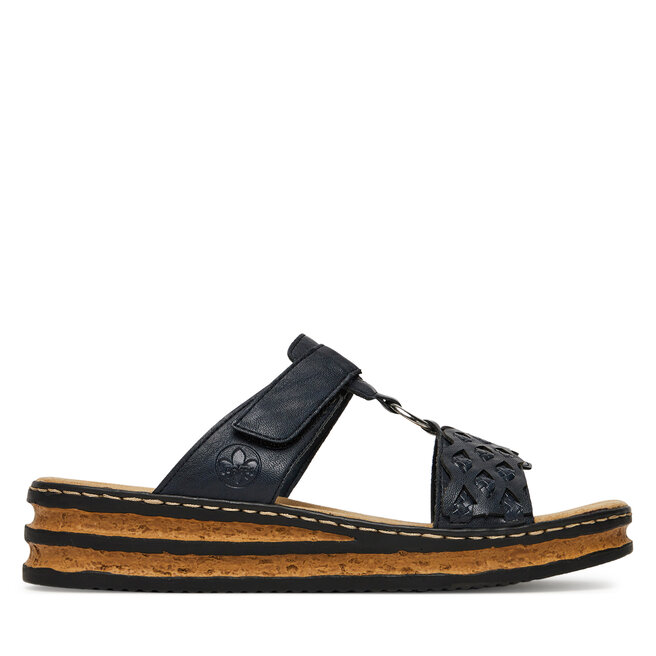 Klapki Rieker 629K9-14 Granatowy -