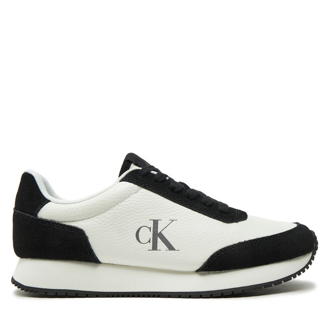 Sneakersy Calvin Klein Jeans Runner Laceup Low Mix Mg - Biały