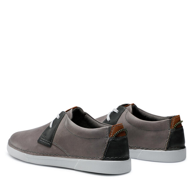 Clarks Poltopánky Clarks Gereld Low 261646447 Grey Leather