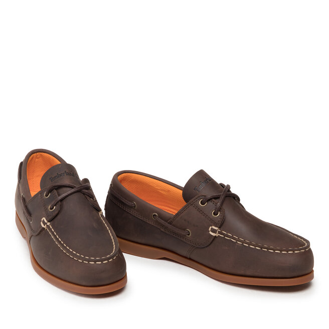 Timberland Pantofi Timberland Cedar Bay Boat Shoe TB0A29YG931 Dk Brown Full Grain