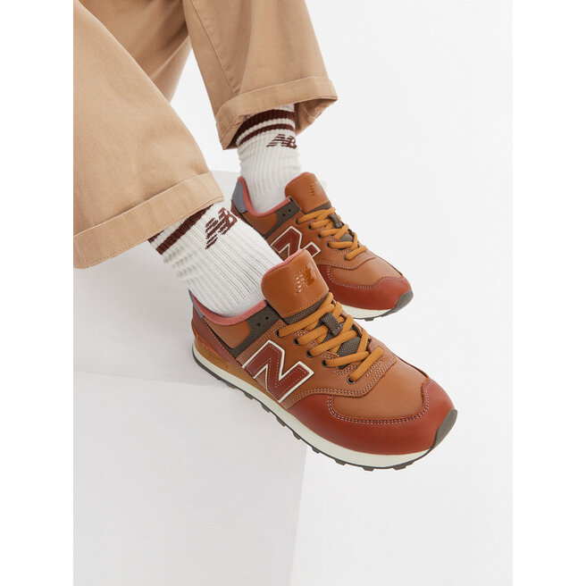 Sneakersy New Balance ML574OMA Brązowy - męskie