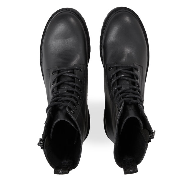 Lace up black combat boots hotsell