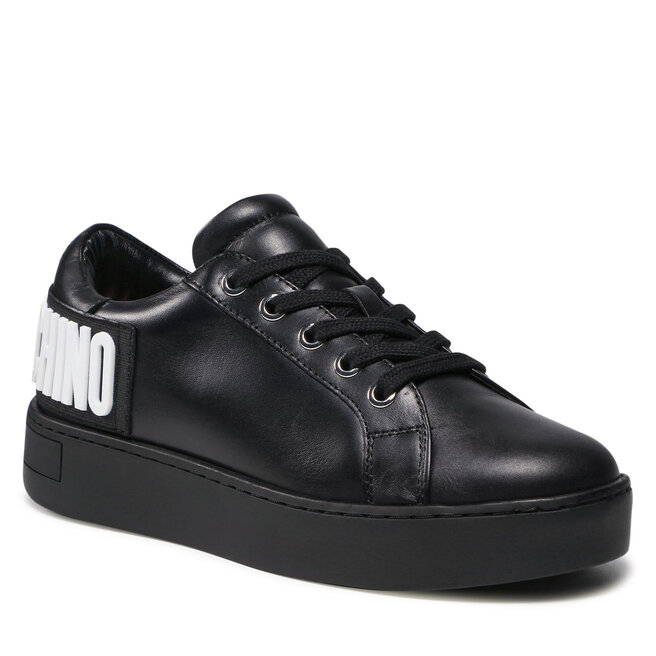 Sneakers Hombre  Moschino Zapatillas sin cordones con logo Negro